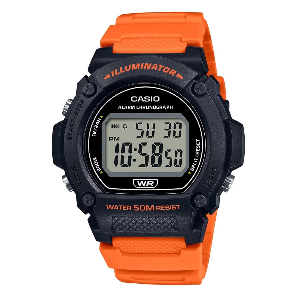 CASIO TIMELESS COLLECTION Mod. SPORT- ILLUMINATOR. WR 50M. ALARM. CHRONOGRAPH - BLACK (Brilliant color strap)